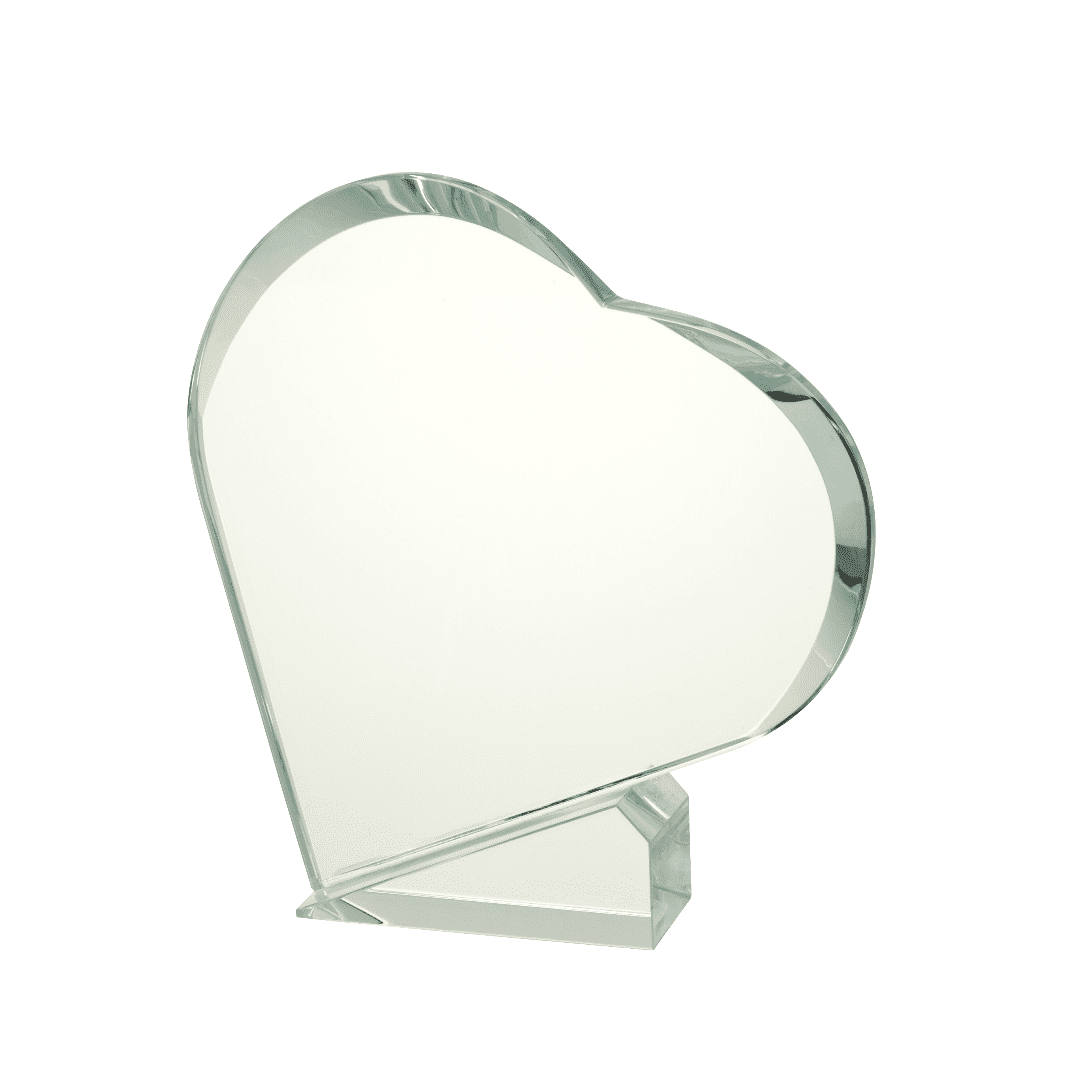 Glas Award Hart Glas Award Hartvorm met geschenkdoos - Afbeelding 1