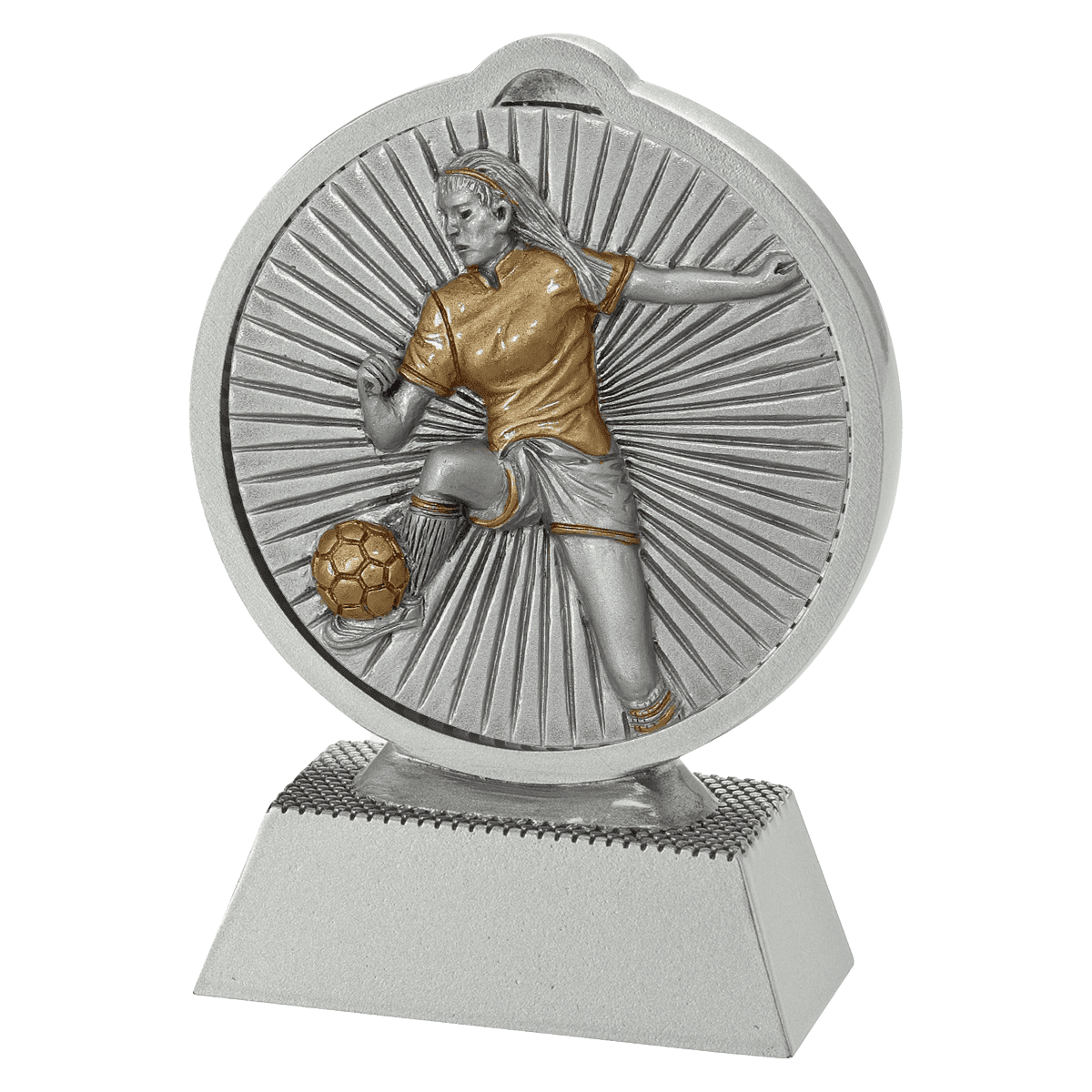 FG500-FG107 (1) Dames Voetbal Beeld 11 cm - Afbeelding 1