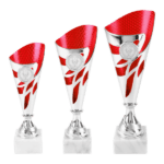 Trofee Sven Zilver/Rood – 21, 24 & 27 cm - Afbeelding 2