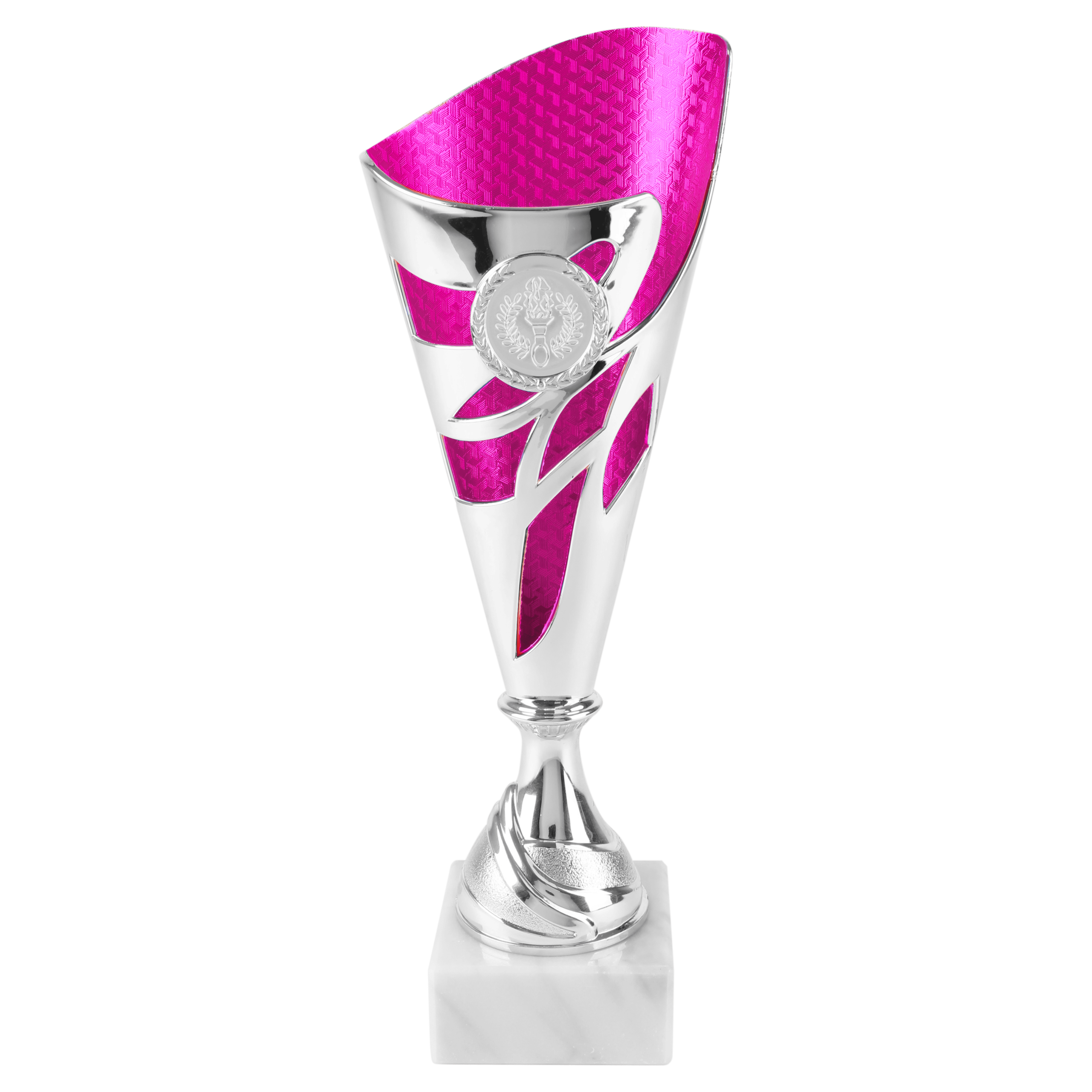 AR1445-01 Trofee Fleur Zilver/Roze – 21, 24 & 27 cm - Afbeelding 1