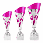 Trofee Fleur Zilver/Roze – 21, 24 & 27 cm - Afbeelding 2
