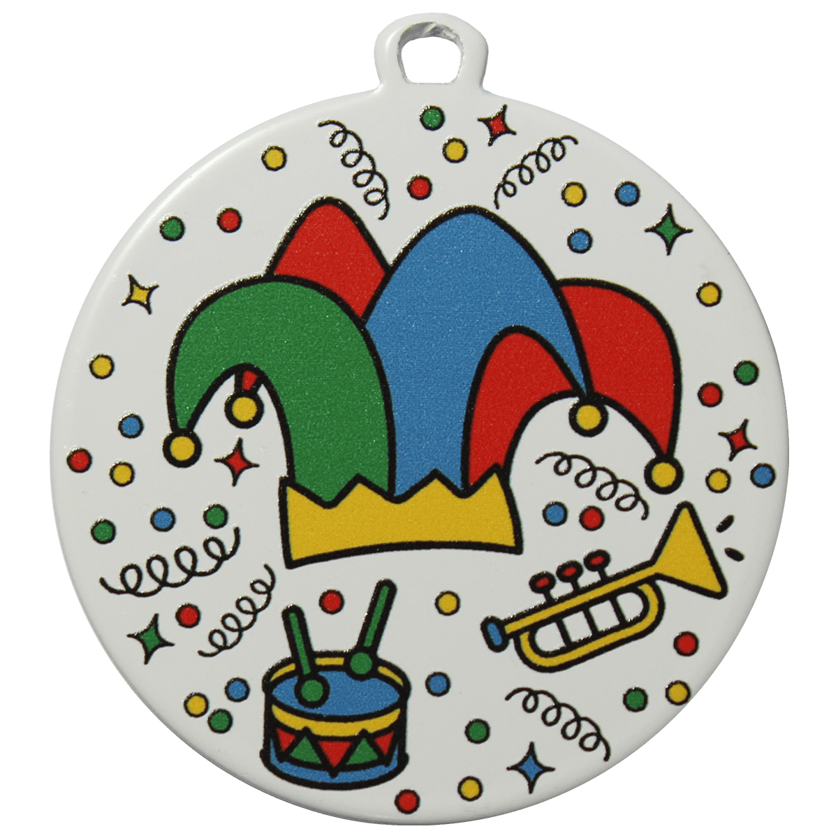 DU5001C_20_f19f1c (1) Carnaval Medaille Feest – 50 mm – Inclusief Halslint - Afbeelding 1