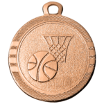 Basketbal Medaille – Ø 32 mm Goud, Zilver en Brons - Afbeelding 3